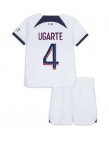 Paris Saint-Germain Manuel Ugarte #4 Vieraspaita Lasten 2023-24 Lyhythihainen (+ shortsit)